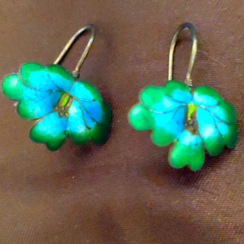 Unique vintage sterling silver earrings